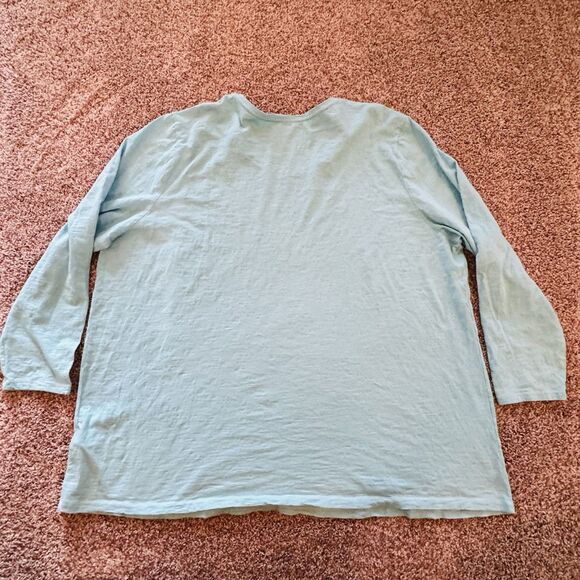 Catherines Plus Size 26/28 Teal Blue Blouse for Women – 3/4 Sleeve Stylish Top - Picture 2 of 7